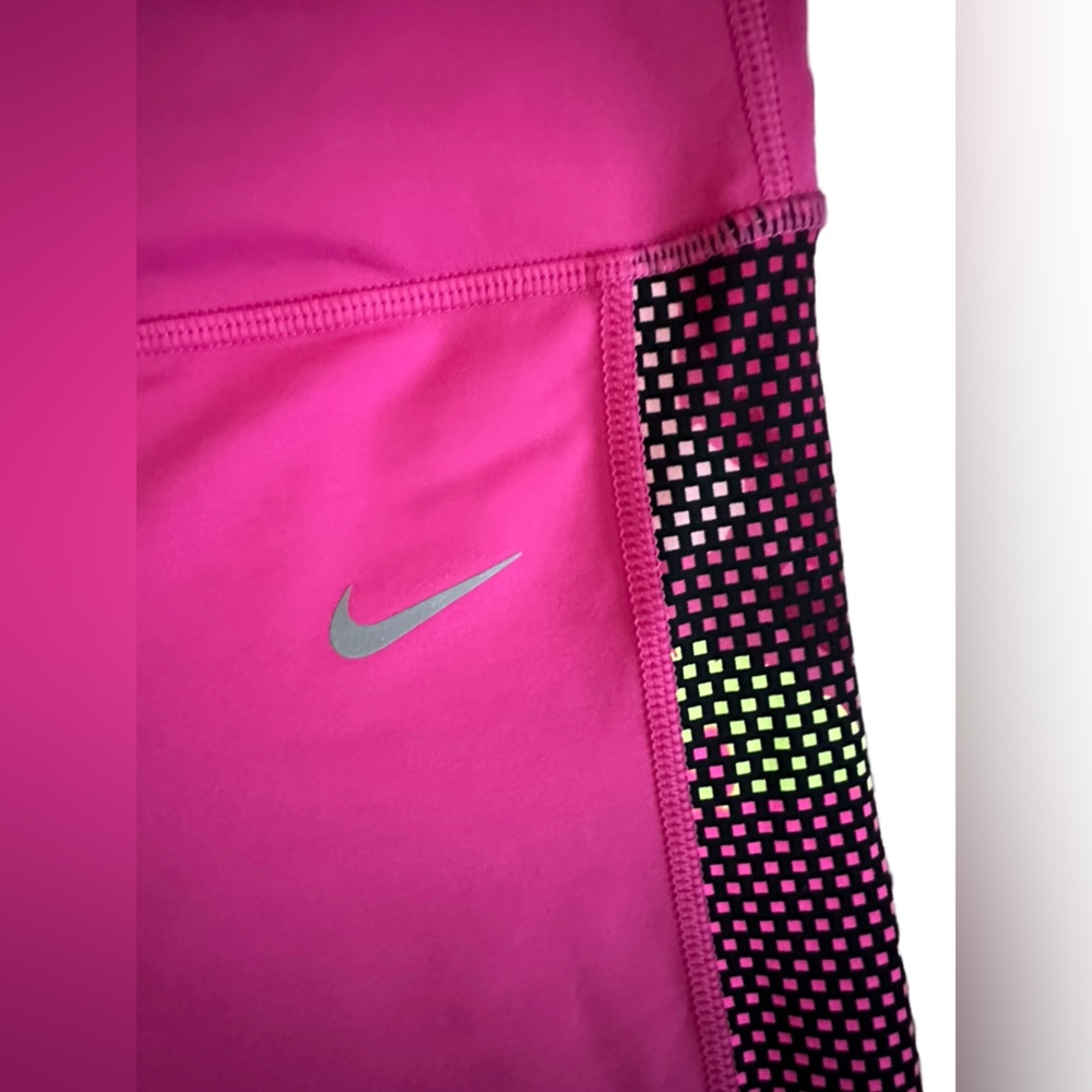 Nike Dri-FIT Capri Pant Activewear Legging Hot Pink/Black Women’s Size Small. - Picture 15 of 16